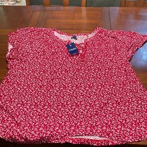 Plus size print blouse